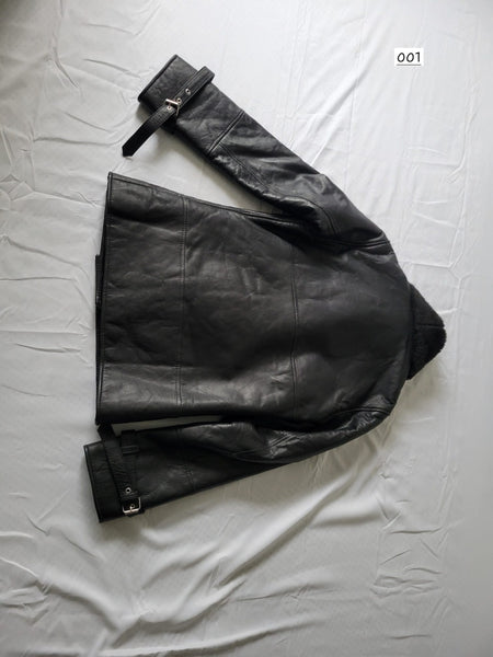RAF Women Black Style B3 Bomber Real Shearling Fur Sheep Genuine Leather Jacket | Sale 2024