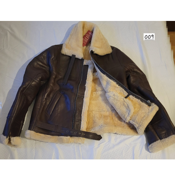 B3 Men Flying  Aviator Real leather Shearling Jacket Brown