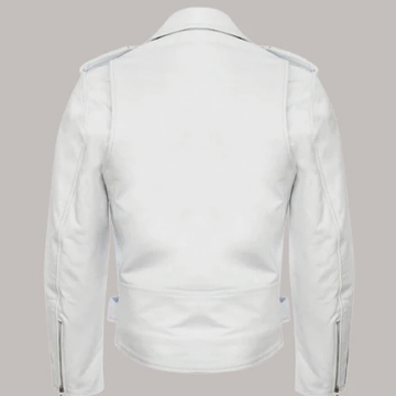 M073 New Mens Real Classic Leather Cross Zipper Jacket
