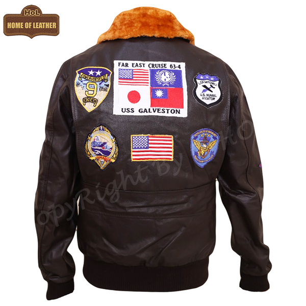 MMJ01 Top Gun: Tom Cruise Movie A2 Real Cow Leather Jacket