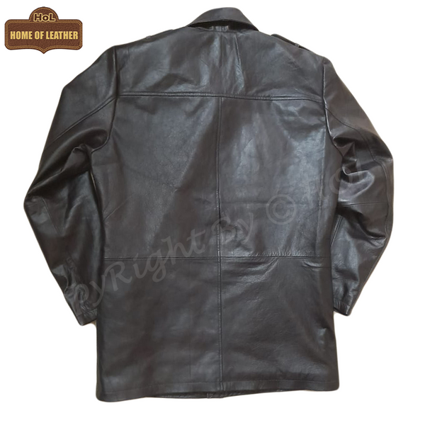 M004 Cafe Racer German Panzer Brown Coat for Men's