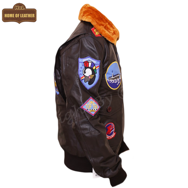 MMJ01 Top Gun: Tom Cruise Movie A2 Real Cow Leather Jacket