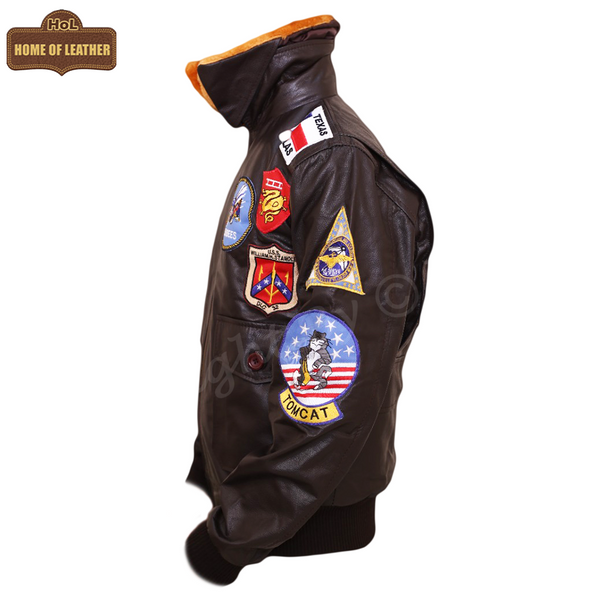 MMJ01 Top Gun: Tom Cruise Movie A2 Real Cow Leather Jacket