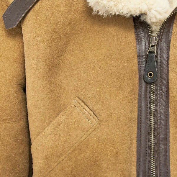 F007 Women's Suede Genuine Leather Stylish Detachable Hood Jacket | SALE