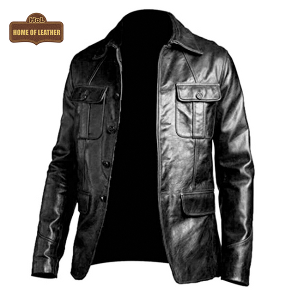 M026 Men's Blazer Wear Classic Formal Easy Rider Genuine Leather Jacket