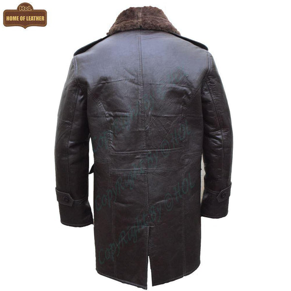 C011 RAF B3 Real Shearling Inner Fur Sheep Leather Coat - Home of Leather