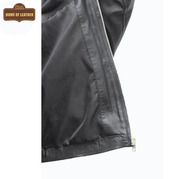 Cafe Racer Retro M042 Men's Black Real Leather Jacket 2020 - Home of Leather
