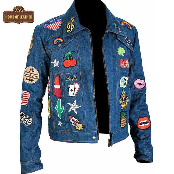 D1 Taron Egerton Rocketman Elton John Fashion Denim Jacket - Home of Leather