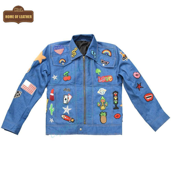 D1 Taron Egerton Rocketman Elton John Fashion Denim Jacket - Home of Leather