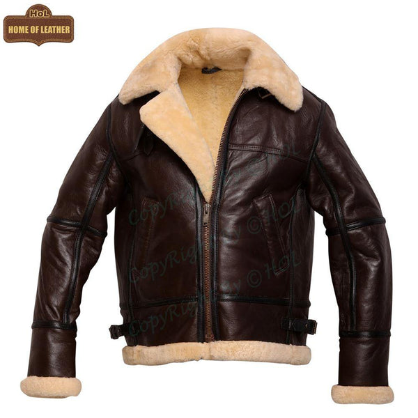 HoL B010 Aviator B3 RAF Shearling Pilot Bomber Men's Jacket - Home of Leather