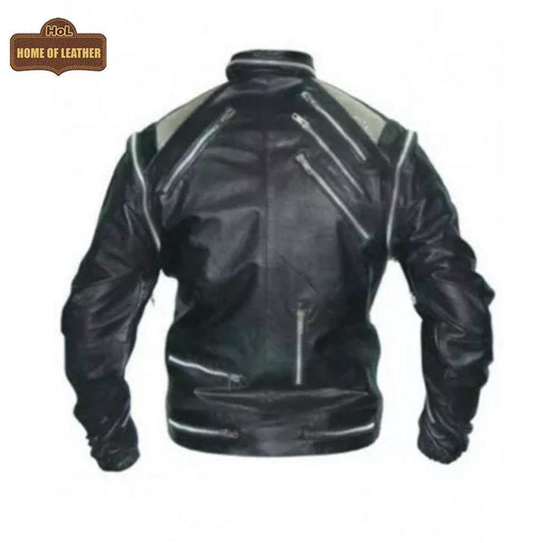 Leather Madness Michael Jackson Beat It M059 Black Genuine Leather Jacket - Home of Leather