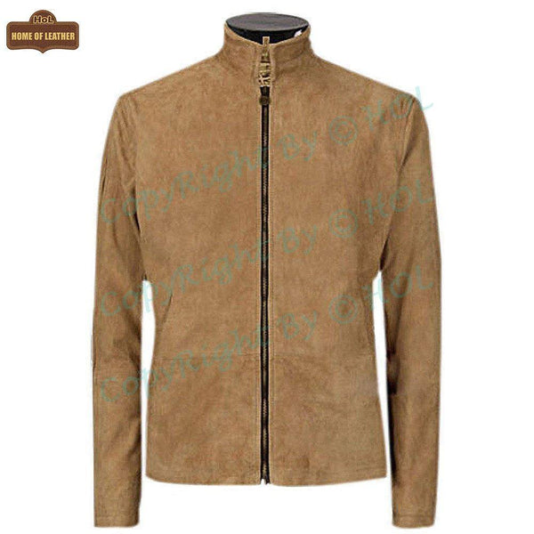 M025 Men's James Bond Brown Daniel Craig Spectre Morocco Blouson Jacket - Home of Leather