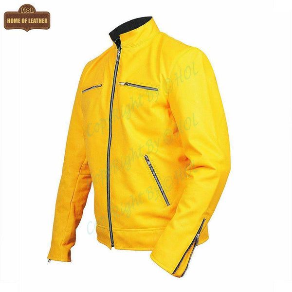 M027 Men's Detective Agency Dirk Gently Holistic Yellow Jacket - Home of Leather