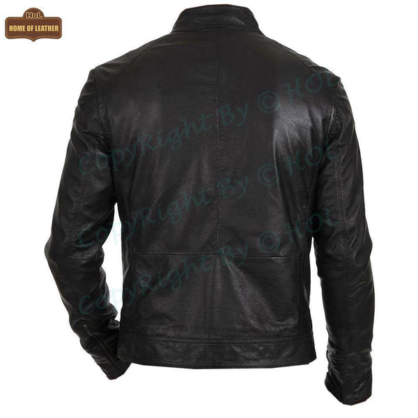 Cafe Racer Hunt Black Jacket for mens