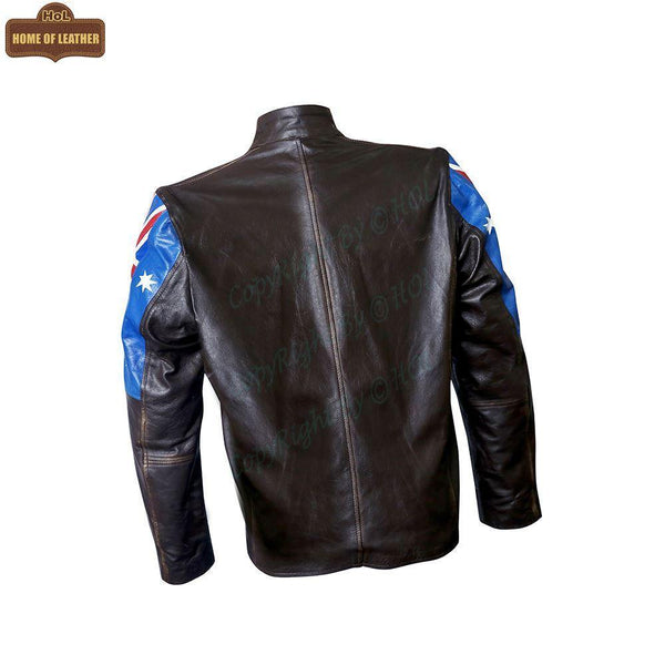 M031 New Australian Flag New Men's Cafe Racer Jacket 2020 - Home of Leather
