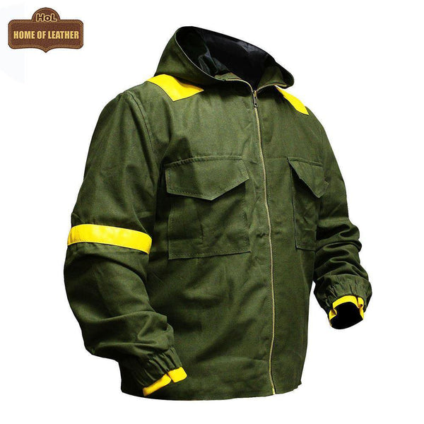 M040 Tyler Joseph Twenty One Pilots Storm Again Jumpsuit Cotton Green Hood Jacket - Home of Leather