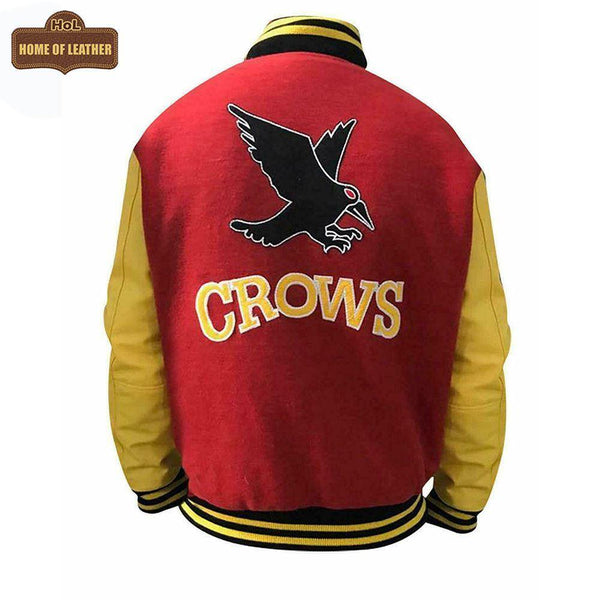 M060 Superman Smallville Crows Clark Kent Varsity Letterman Red Fleece Men's - Home of Leather