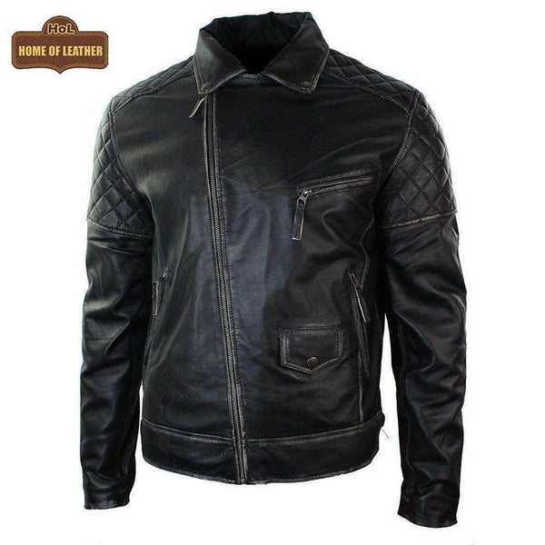 M077 Free Authentic Black Wallet Real Leather Jacket - Home of Leather