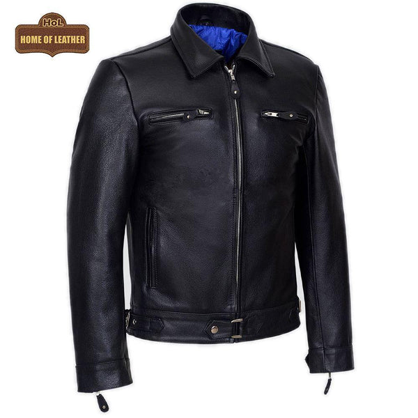 M082 German Luftwaffe Cowhide Biker Style Men's Jacket - Home of Leather