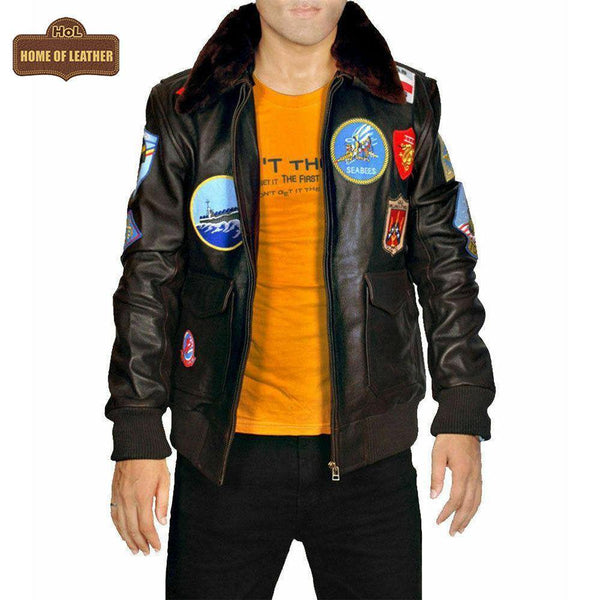 Top Gun: Tom Cruise Movie A2 M020 Cow Leather Jacket - Home of Leather