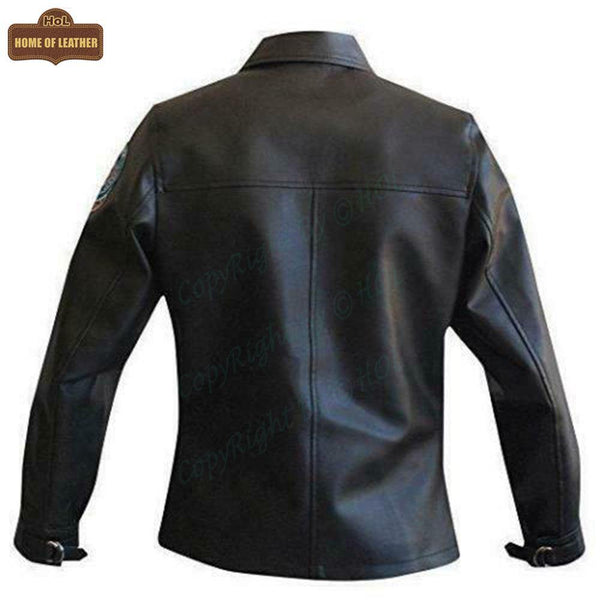 W006 Kelly McGillis Top Gun Black Fashion Real Leather Women's Military Style Jacket 2020 - Home of Leather