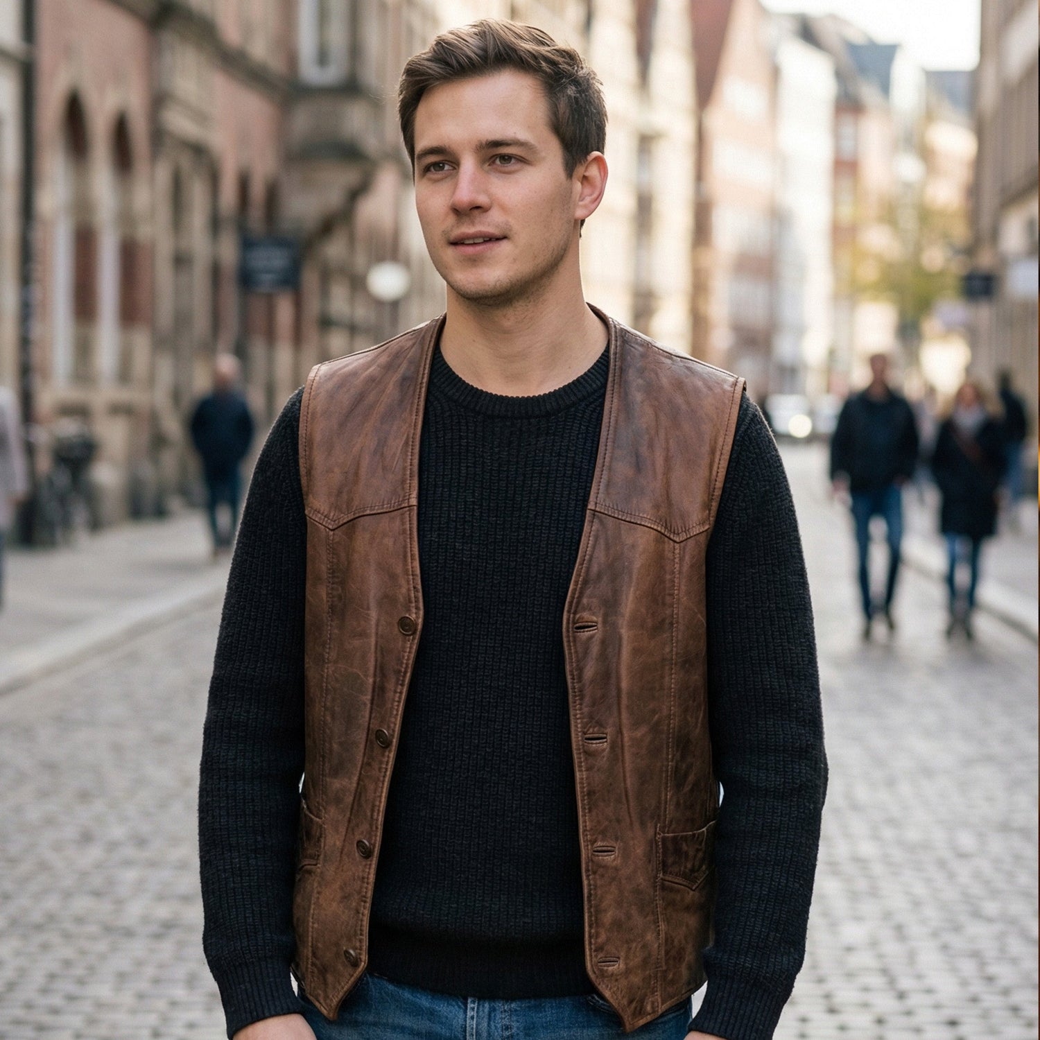 Men's Leather Vests