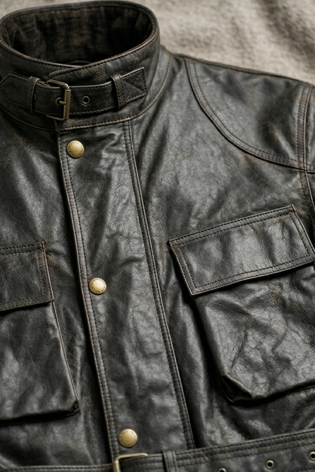 MMJ11 The Dark Knight Rises Black Bane Coat Real Leather