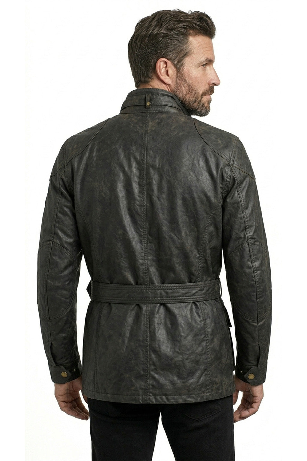 MMJ11 The Dark Knight Rises Black Bane Coat Real Leather