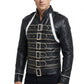 MMJ03 Freddie Mercury Wembley Concert Black Faux Leather Jacket