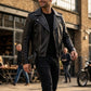 MMJ07 Johnny Depp Black Leather Cry Baby Motorcycle Leather Jacket