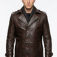 Bay Watchmen Rorschach Fashion Trench C002 Brown Jacket Genuine Leather Coat For Men