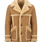 Men's Winter Luxe Real Shearling Coat – Warmth Meets Classic Biker Rugged Army Style Jacket