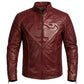 MMJ18 Superman Smallville Tom Welling Style Emblem Faux Leather Jacket