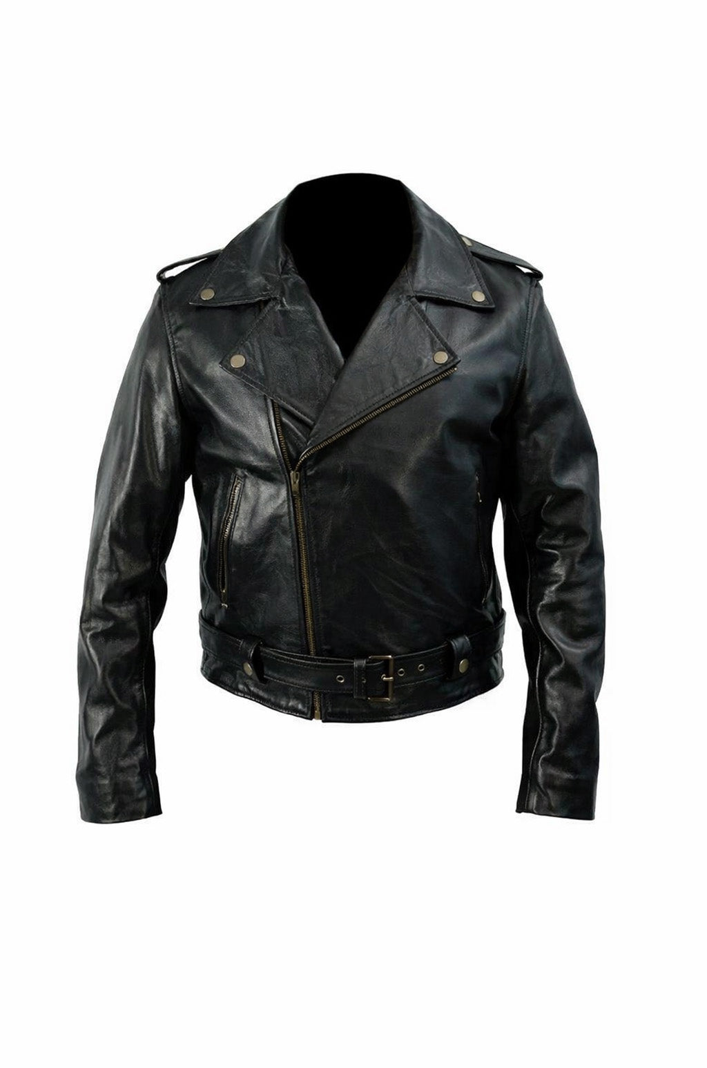 MMJ07 Johnny Depp Black Leather Cry Baby Motorcycle Leather Jacket