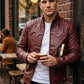 MMJ18 Superman Smallville Tom Welling Style Emblem Faux Leather Jacket
