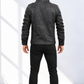 Men Vintage Black Classic Distress Wax Motorcycle Real Leather Biker Jacket