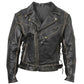 MMJ14 Bike Wear Terminator Fashion Black Motorcycle Real Leather Jacket For Men