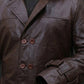 Bay Watchmen Rorschach Fashion Trench C002 Brown Jacket Genuine Leather Coat For Men