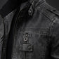 Men Vintage Black Classic Distress Wax Motorcycle Real Leather Biker Jacket