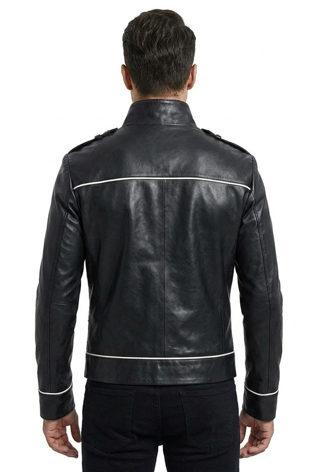 MMJ03 Freddie Mercury Wembley Concert Black Faux Leather Jacket