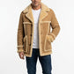 Men's Winter Luxe Real Shearling Coat – Warmth Meets Classic Biker Rugged Army Style Jacket