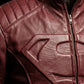 MMJ18 Superman Smallville Tom Welling Style Emblem Faux Leather Jacket