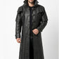 Men’s Captain Full Length Van Helsing Real Leather Jacket Coat C017