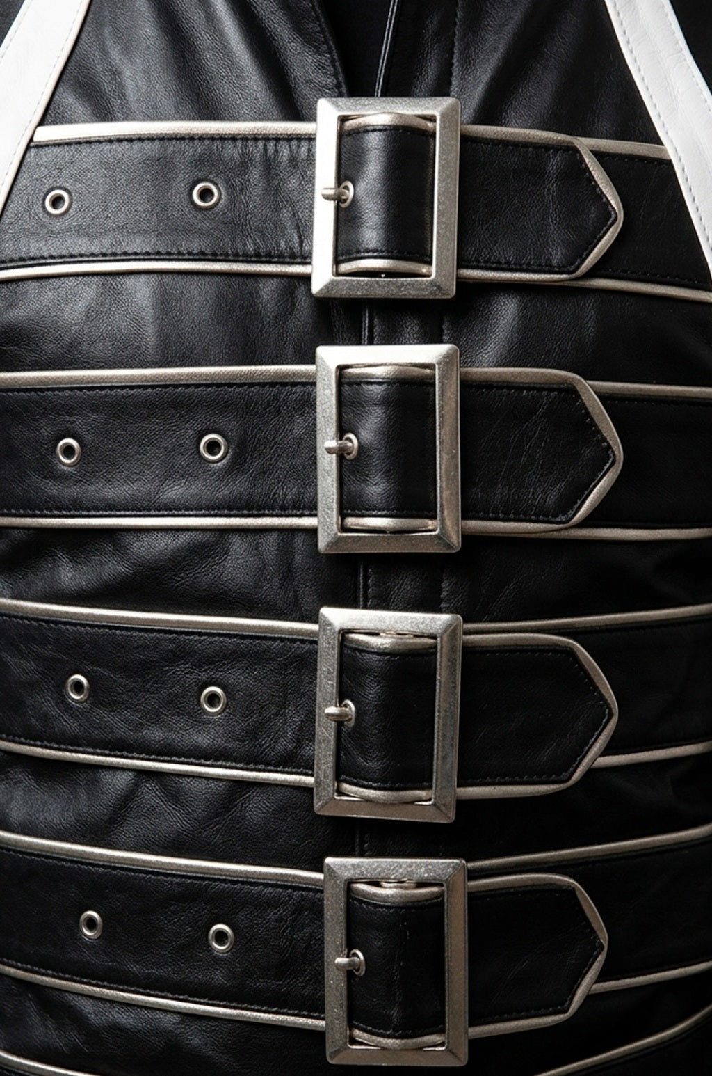 MMJ03 Freddie Mercury Wembley Concert Black Faux Leather Jacket