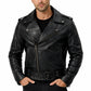 MMJ07 Johnny Depp Black Leather Cry Baby Motorcycle Leather Jacket