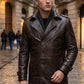Bay Watchmen Rorschach Fashion Trench C002 Brown Jacket Genuine Leather Coat For Men