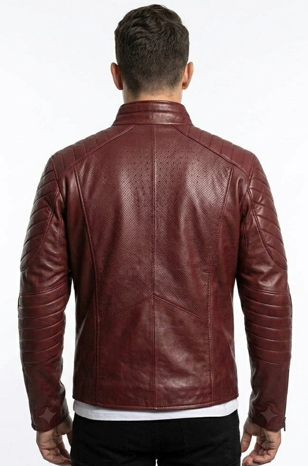 MMJ18 Superman Smallville Tom Welling Style Emblem Faux Leather Jacket