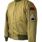 MCJ01 Fury Brad Pitt Tanker Style WWII US Military Khaki Real Cotton Jacket For Men's