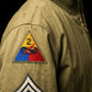 MCJ01 Fury Brad Pitt Tanker Style WWII US Military Khaki Real Cotton Jacket For Men's