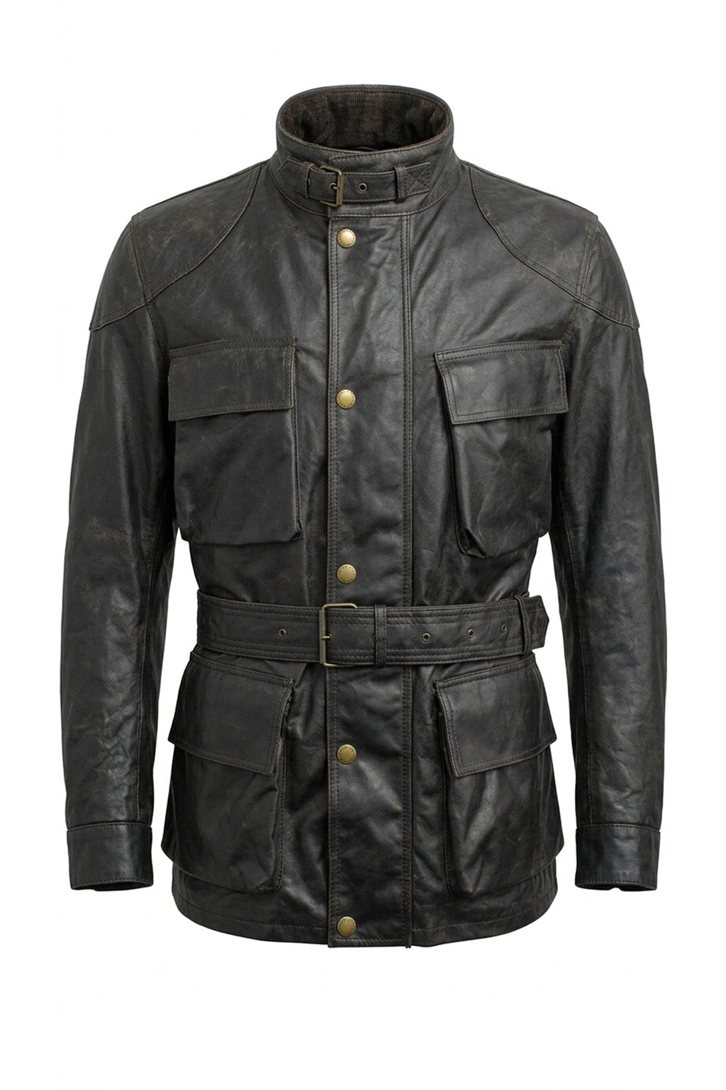 MMJ11 The Dark Knight Rises Black Bane Coat Real Leather
